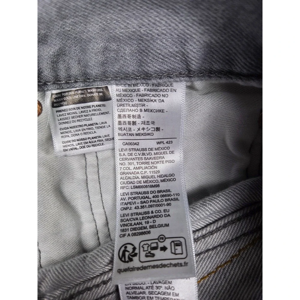 Levi's 501 Original‎ Fit Jeans Mens W32 L32 Grey Straight Leg Button Fly Denim